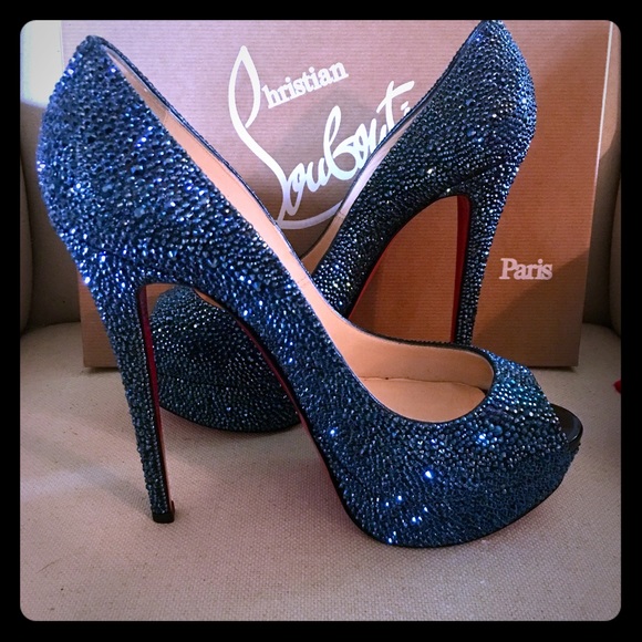 Christian Louboutin Lady Strass Peep Toe
